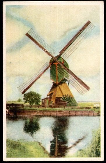 (ZH231) Ansichtkaart Gorinchem molen wipmolen 1960, Verzamelen, Ophalen of Verzenden, 1940 tot 1960, Gelopen, Zuid-Holland