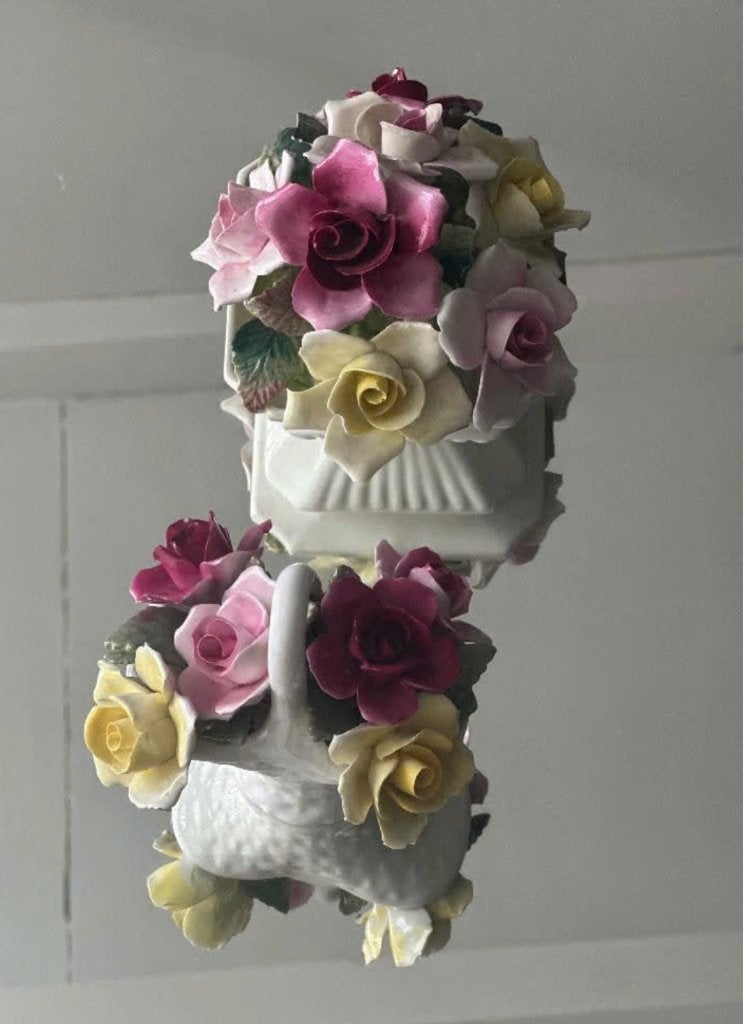 Set bloemenbakjes Crown, Ophalen of Verzenden, Zo goed als nieuw, Porselein, Overige typen