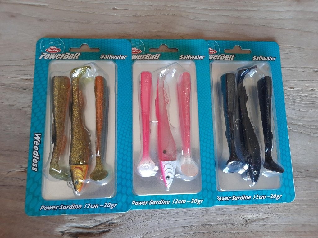 3x Berkley powersardine weedless 12cm 20 gr, Ophalen of Verzenden, Nieuw, Kunstaas