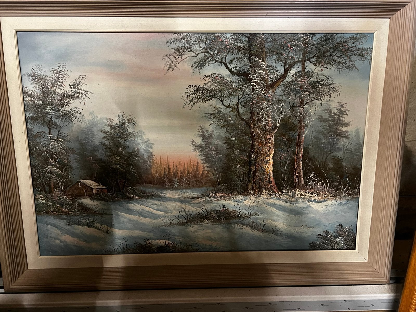 Schilderij groot winter 34 jaar oud, Ophalen
