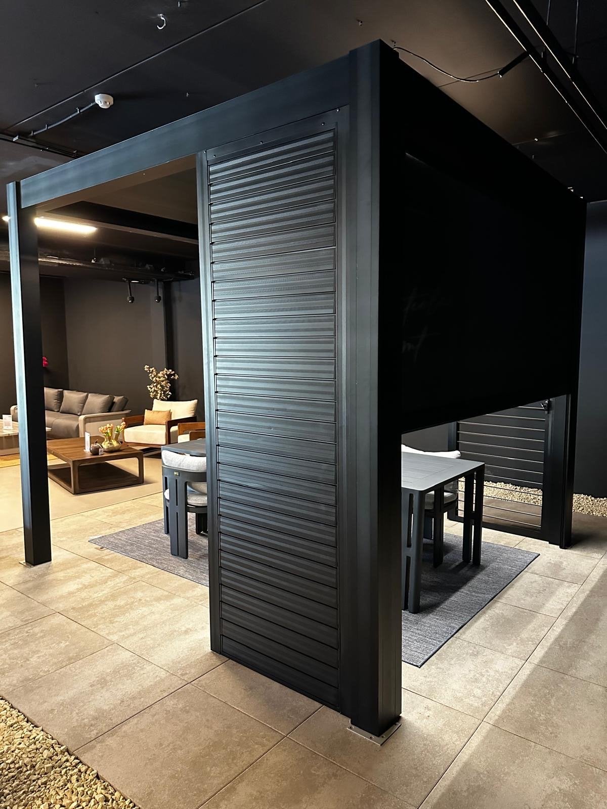 Luxe Aluminium Overkapping 3x3m – Zwart/Antraciet | OP=OP, Tuin en Terras, Ophalen, Nieuw, Veranda
