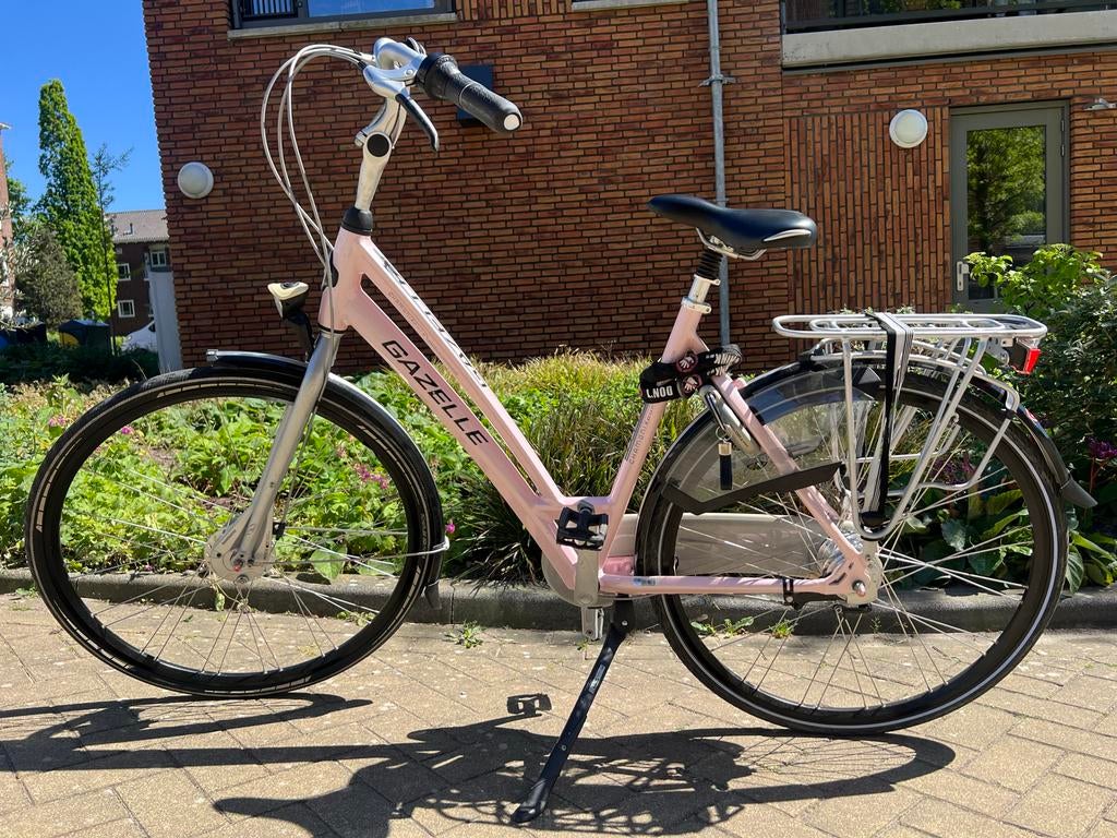 Hele mooie Gazelle Chamonix Xpure Damesfiets - Roze, Ophalen, Versnellingen, Gazelle, Trommelrem