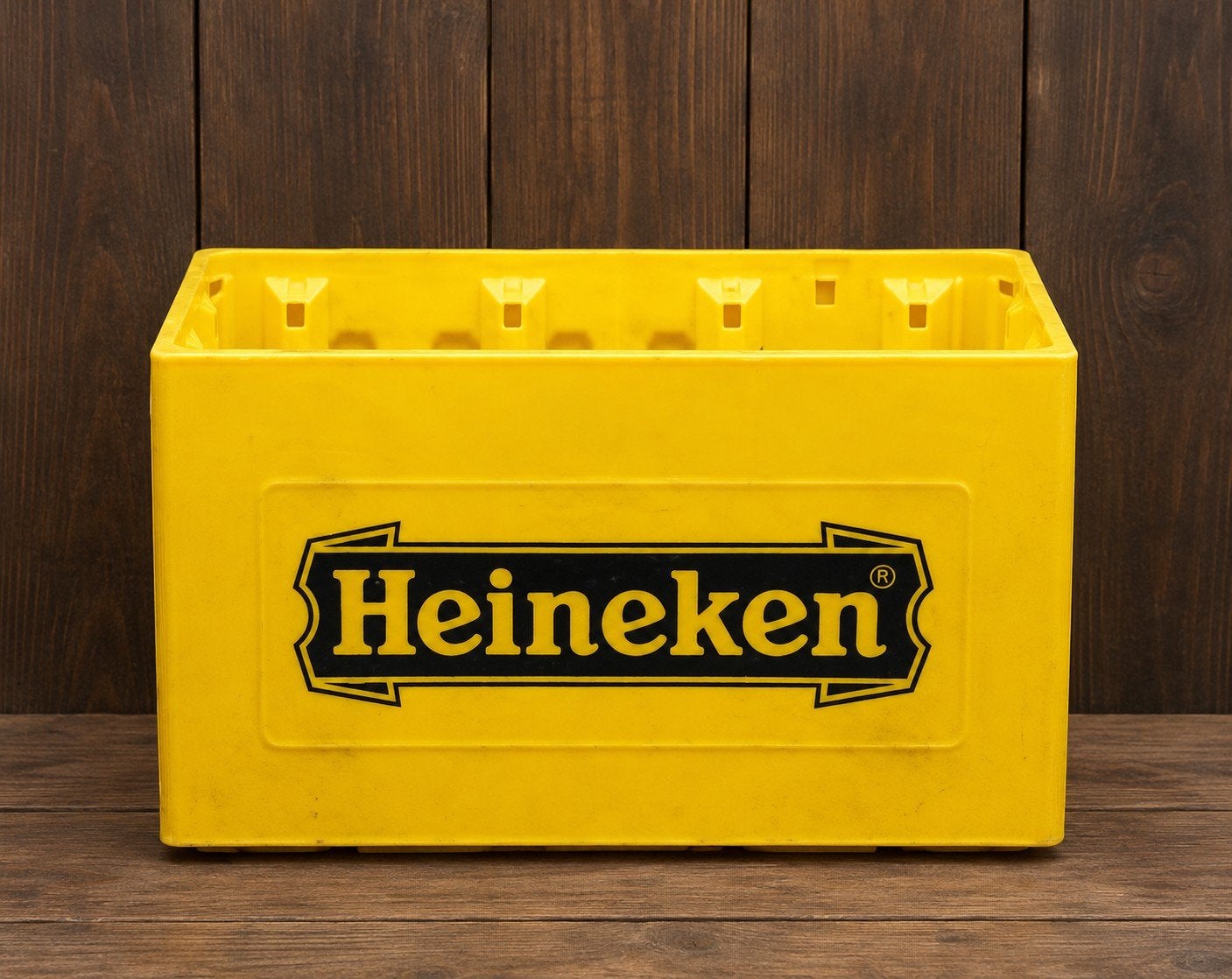 Heineken bierkrat - Geel, Ophalen, Gebruikt, Verpakking