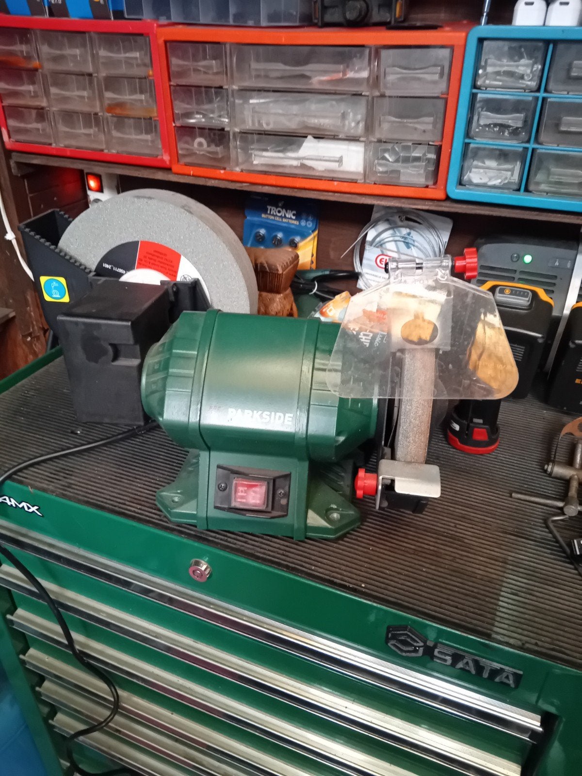 Parkside Werksbankslijpmachine - Zo goed als nieuw, Ophalen of Verzenden, Zo goed als nieuw, Minder dan 700 watt, Werkbankslijpmachine
