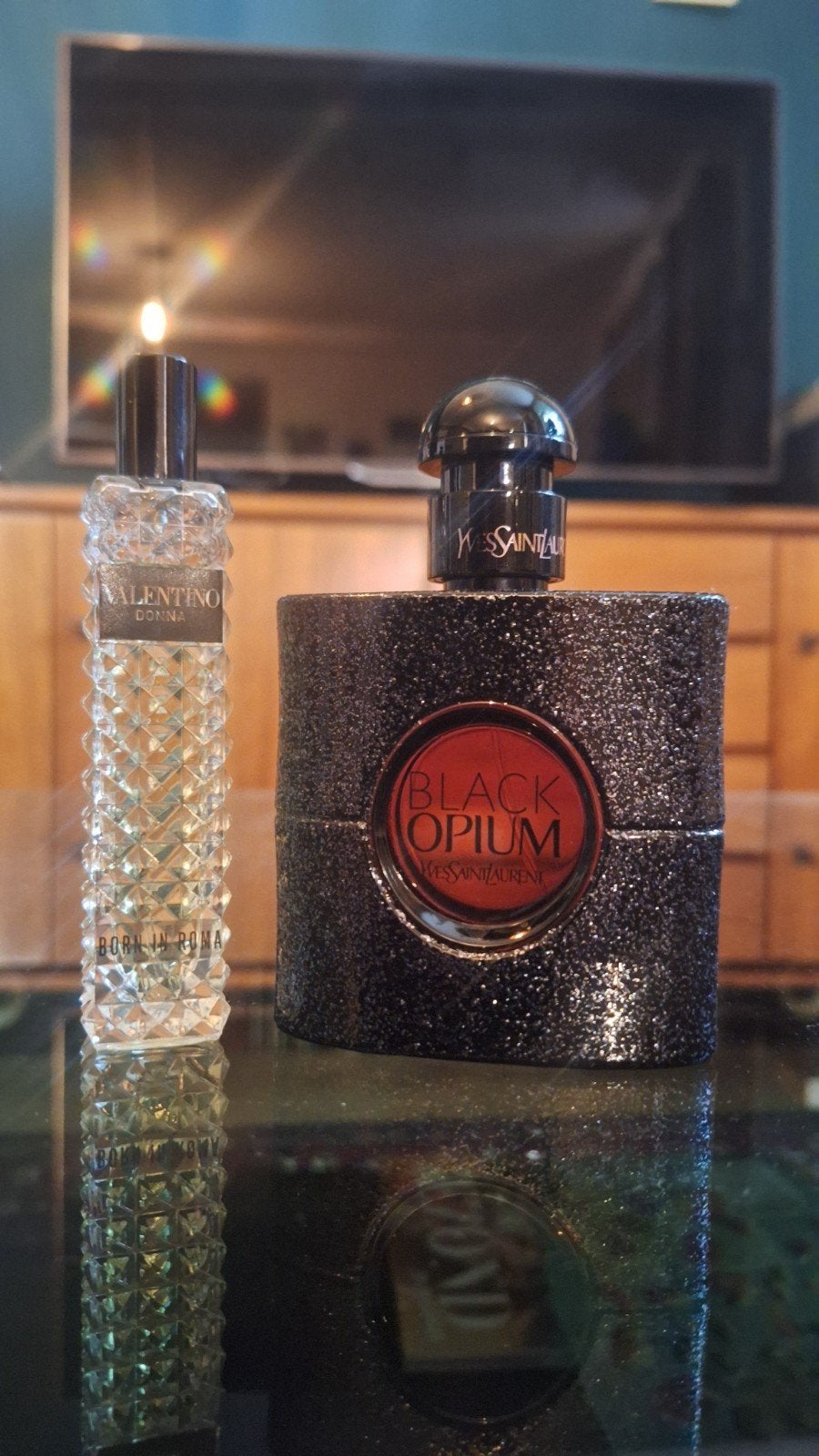 YSL Black Opium & Valentino Born in Roma parfums, Ophalen of Verzenden, Zo goed als nieuw