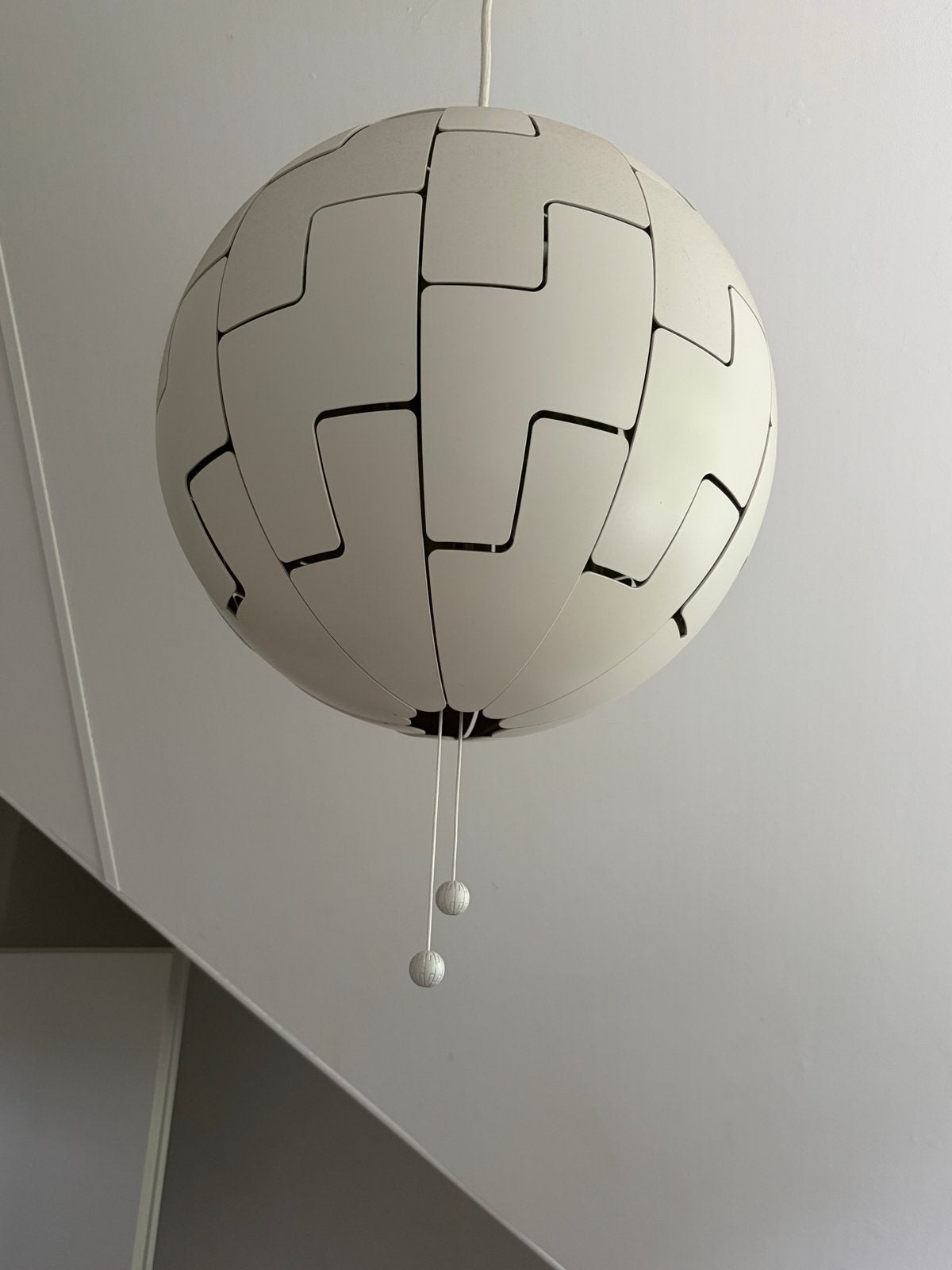IKEA PS 2014 Hanglamp - Wit, Verstelbaar Design, Huis en Inrichting, Lampen | Hanglampen, Ophalen, Zo goed als nieuw, Kunststof