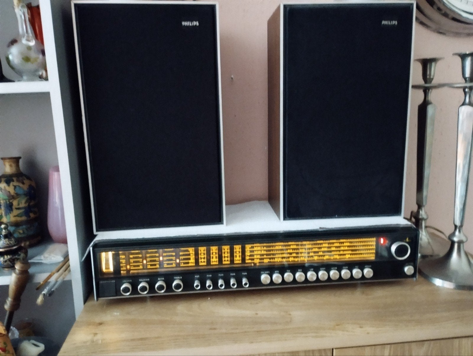 Aristona Radio met boxen jaren 70 type 6702/002, Ophalen of Verzenden, Gebruikt, Radio