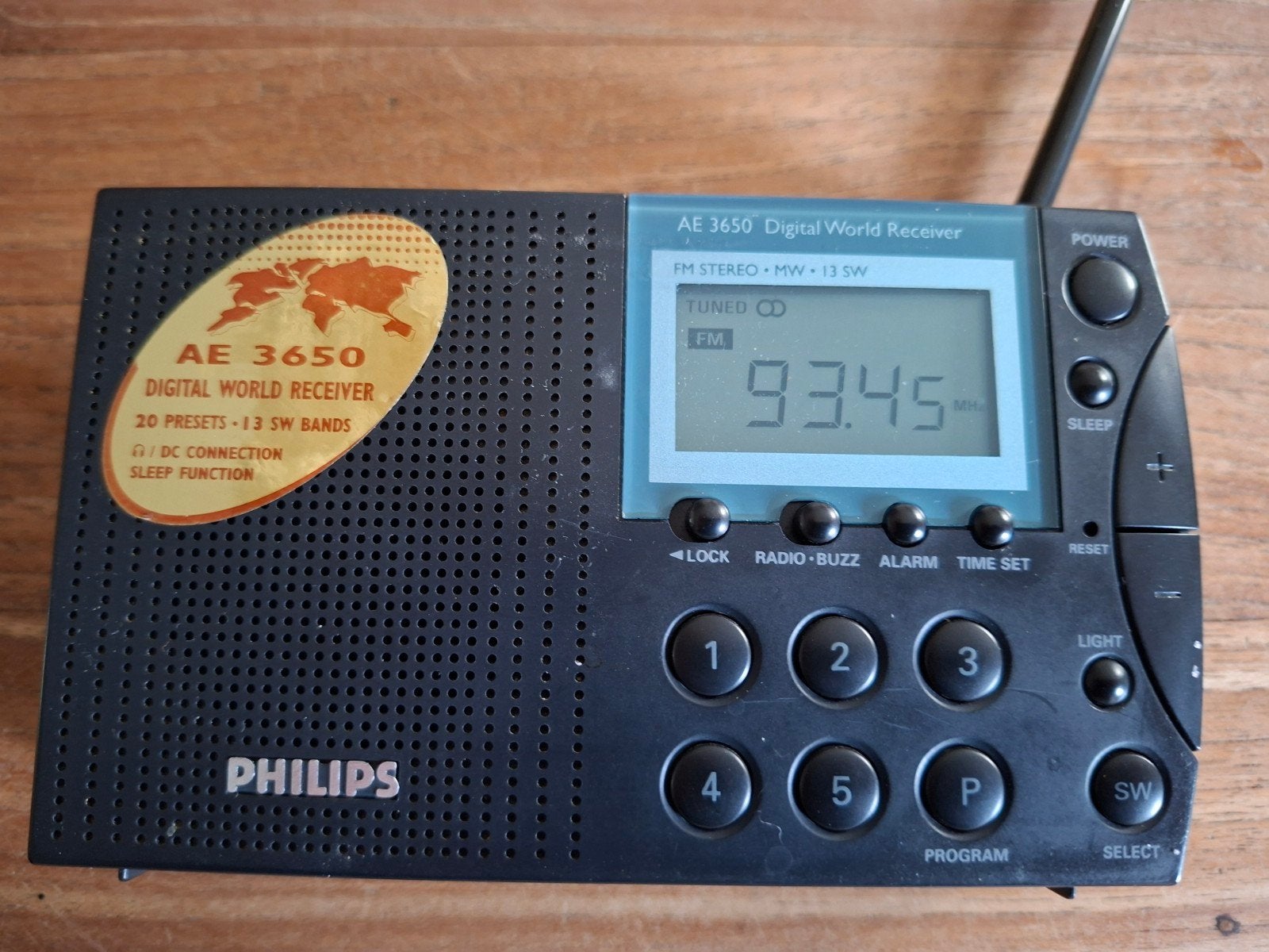 Philips AE 3650 Digital World Receiver, radio, wereldontvang, Ophalen of Verzenden, Gebruikt, Wereldontvanger