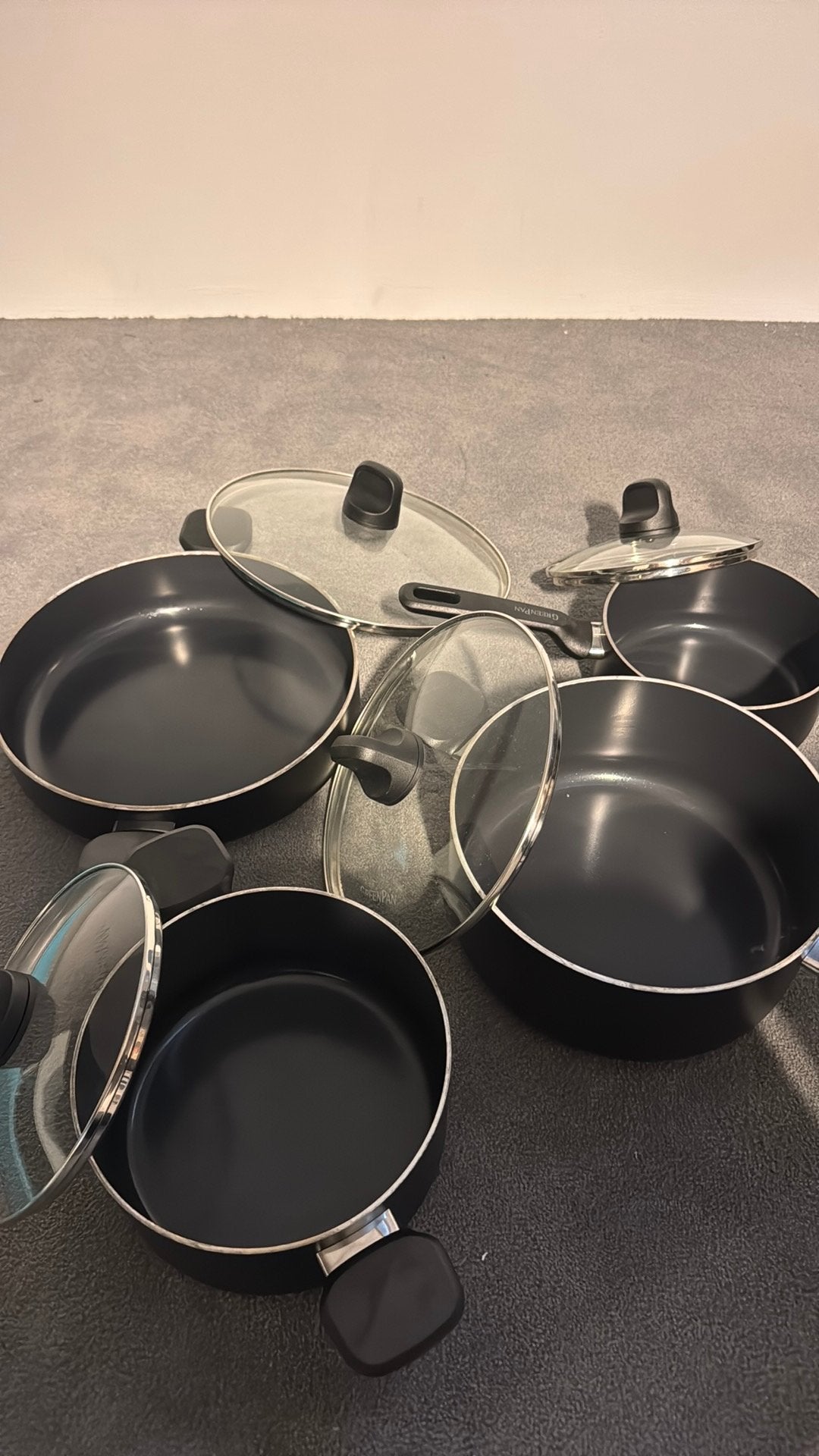 Greenpan set, Huis en Inrichting, Keuken | Potten en Pannen, Ophalen of Verzenden, Gebruikt, Overige materialen, Kookpan of Snelkookpan