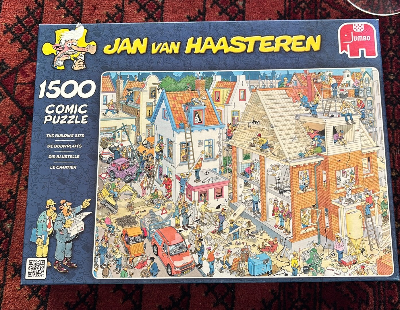 De bouwplaats. Puzzel Jan van Haasteren.1500, Ophalen, 500 t/m 1500 stukjes, Gebruikt, Legpuzzel