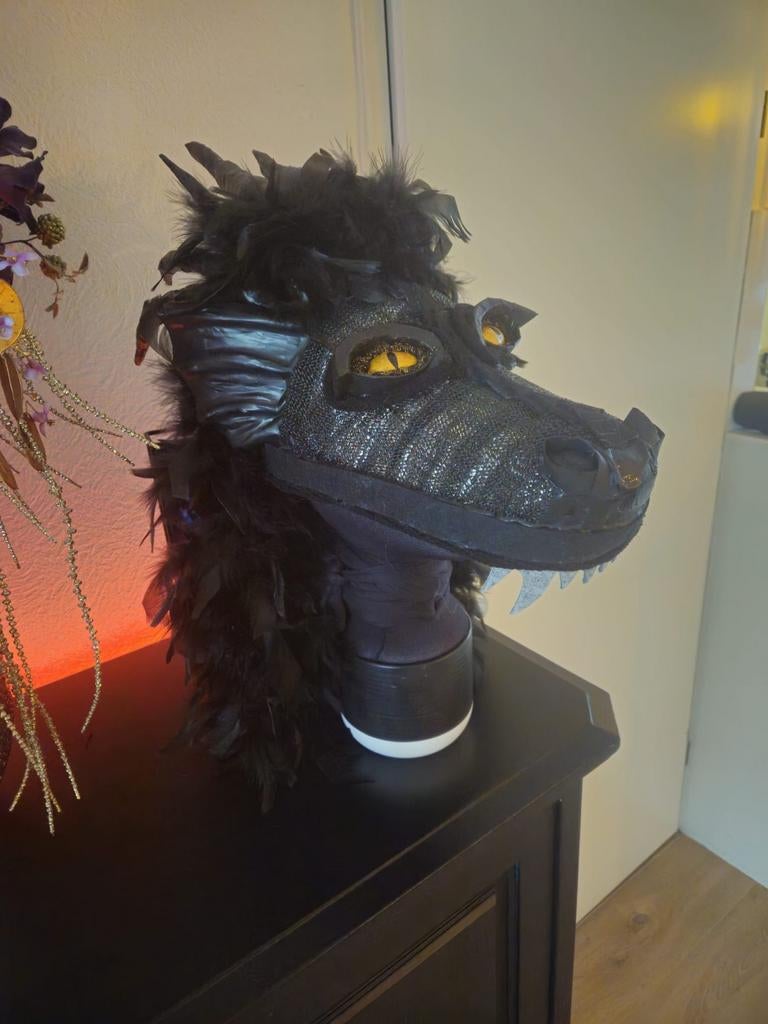 Uniek Drakenmasker - Handgemaakt Kostuum Accessoire, Ophalen of Verzenden, Zo goed als nieuw, Accessoires