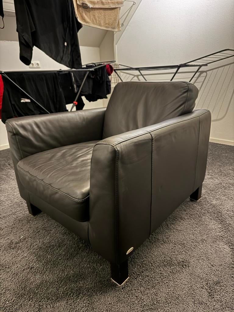Italsofa Leren Fauteuil - Comfortabel en Stijlvol, Ophalen of Verzenden, Gebruikt, Leer, 75 tot 100 cm