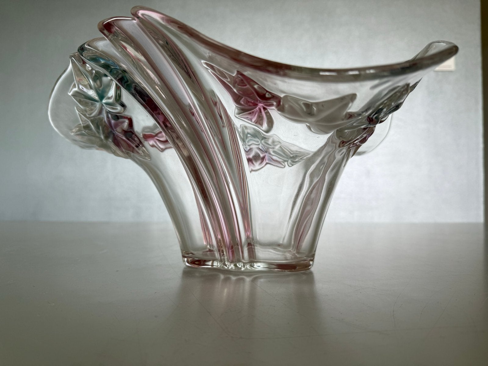 Vintage Mikasa "Parisian Ivy" Kristallen Zakdoekschaal, Antiek en Kunst, Ophalen of Verzenden