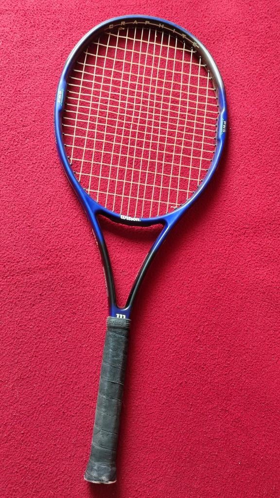 Wilson High Beam Series PWS Graphite Comp Racket - Blauw, Gebruikt, Ophalen of Verzenden, Wilson, Racket