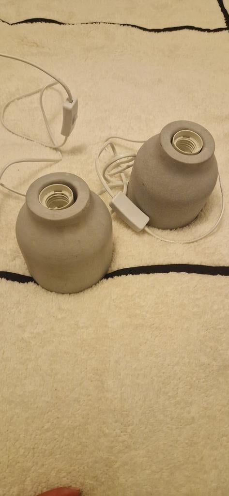 Beton look tafellampen met E27 fitting, Ophalen, Overige materialen, Modern, Industrieel, Zo goed als nieuw