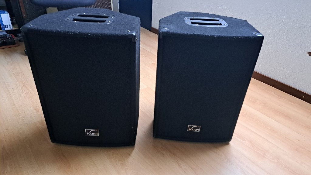 Solton MF300A actieve speakers, Ophalen, Gebruikt, Minder dan 500 watt, P.A.