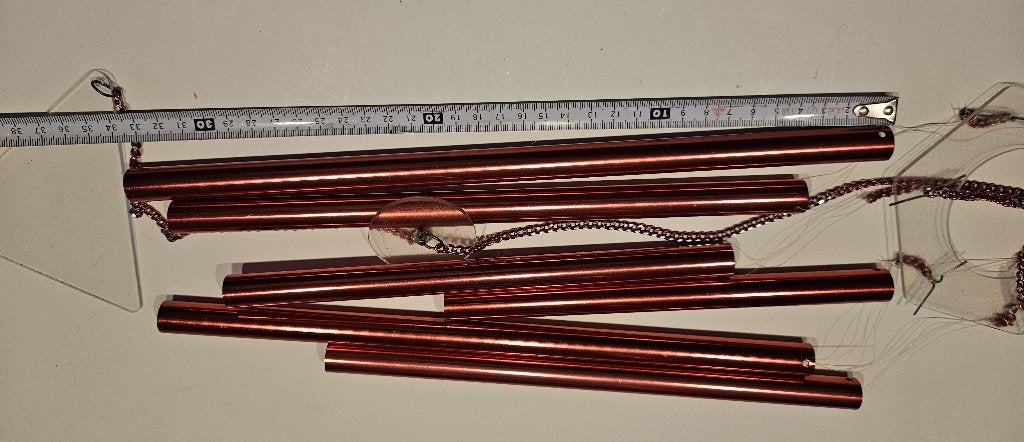 Kerst chime met klingel, rood metaal met kunststof, Ophalen of Verzenden, Zo goed als nieuw