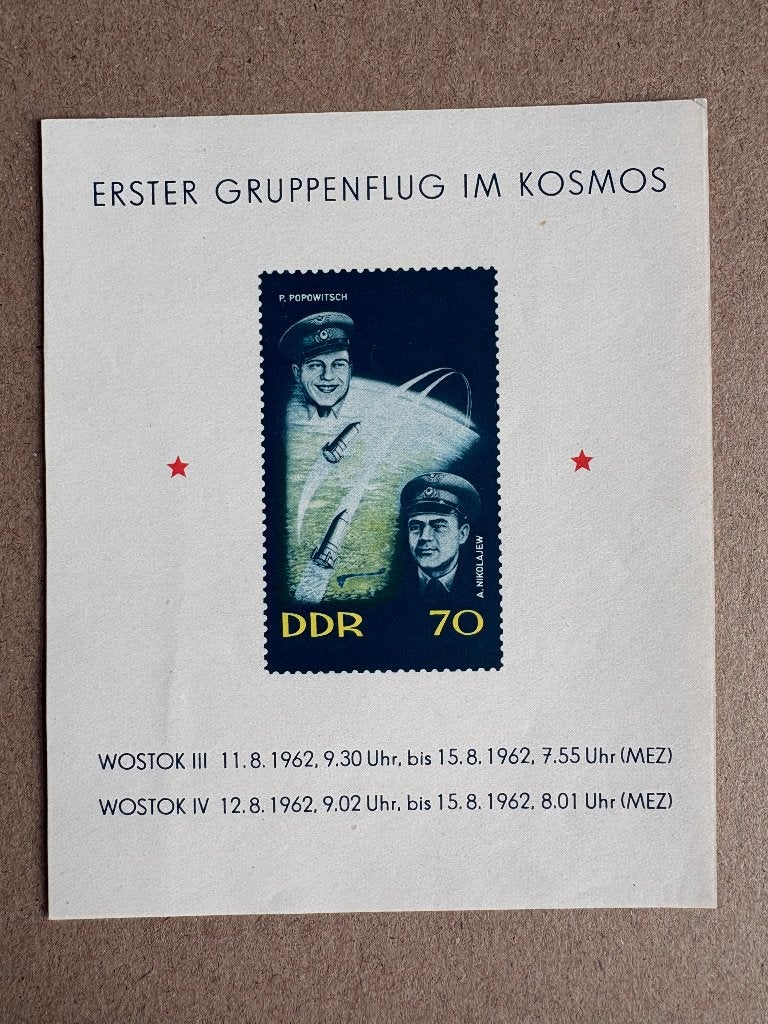Blok DDR ruimtevaart, Postzegels en Munten, Ophalen of Verzenden, Postfris, Overige thema's