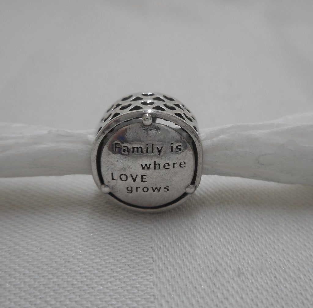 zilveren Pandora charm 797590 met een levensboom nr.1545, Verzenden, Pandora, Zo goed als nieuw, 1 bedel