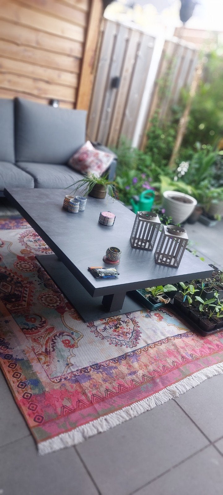 LIFESTYLE verstelbare tuintafel ZGAN kwalitatief merk, Ophalen, Zo goed als nieuw, Aluminium, Eettafel
