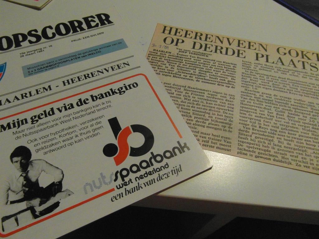 voetbal programma hfc haarlem sc heerenveen 28 maart 1981, Ophalen of Verzenden, Zo goed als nieuw, Overige binnenlandse clubs