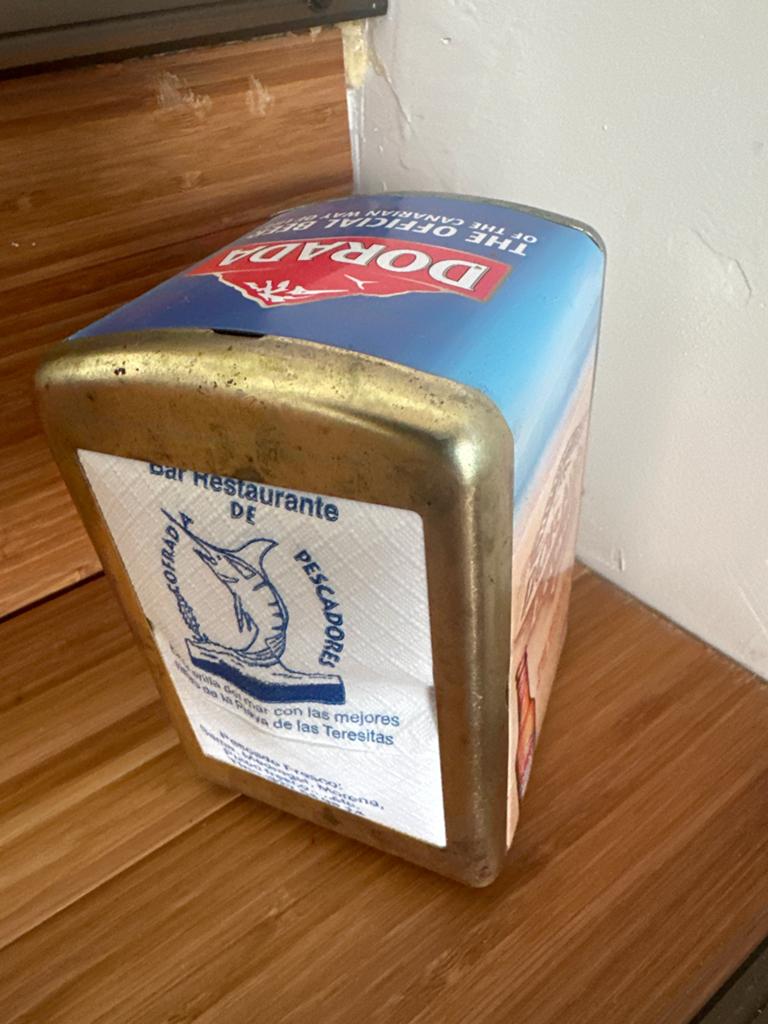 Vintage Dorada Bier Servettenhouder Tenerife, Antiek en Kunst, Ophalen of Verzenden