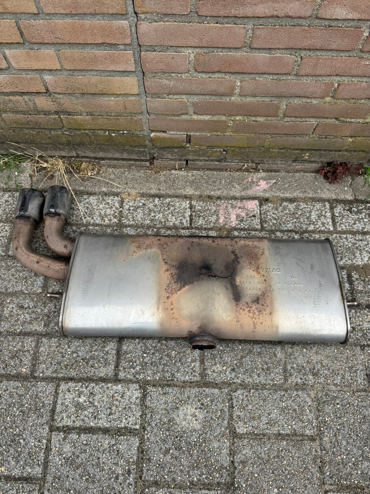Originele Volkswagen Golf GTE 2015 Einddemper / Achterdemper, Ophalen, Gebruikt, Volkswagen