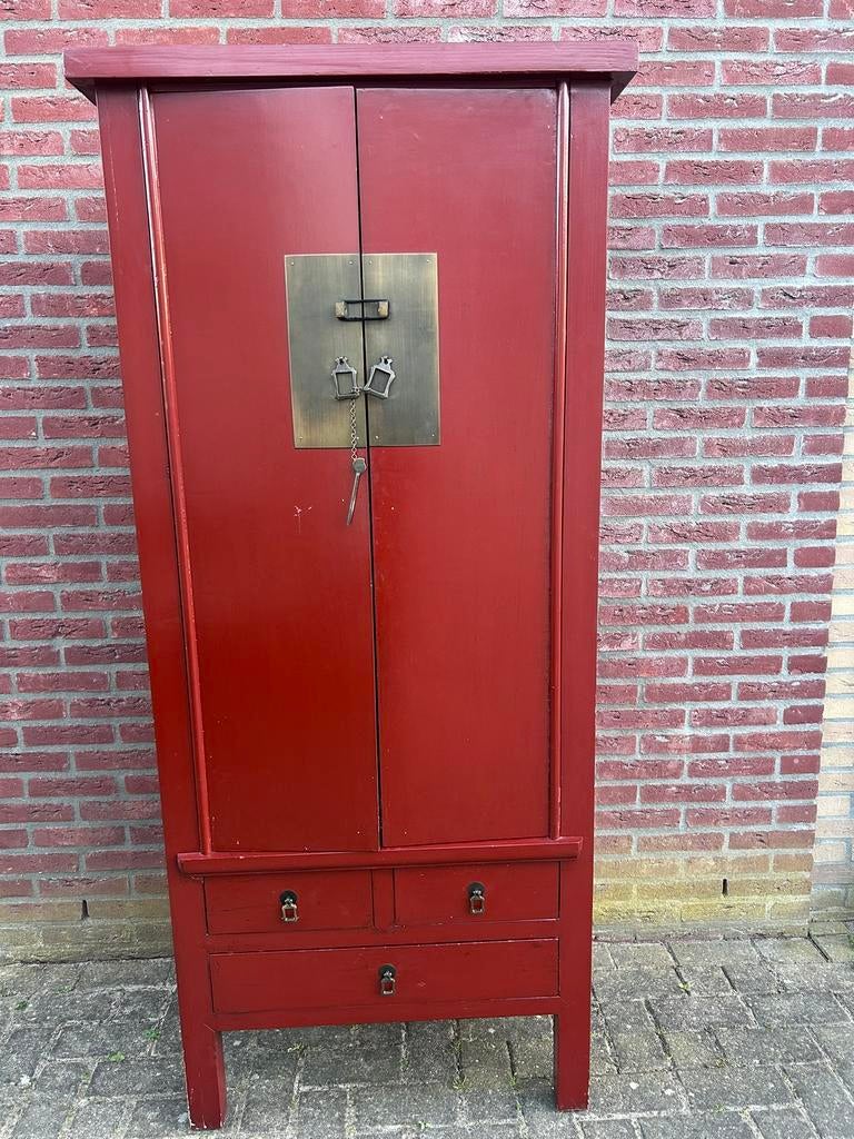 AZIATISCHE RODE KAST, Huis en Inrichting, Kasten | Overige, Ophalen, Gebruikt