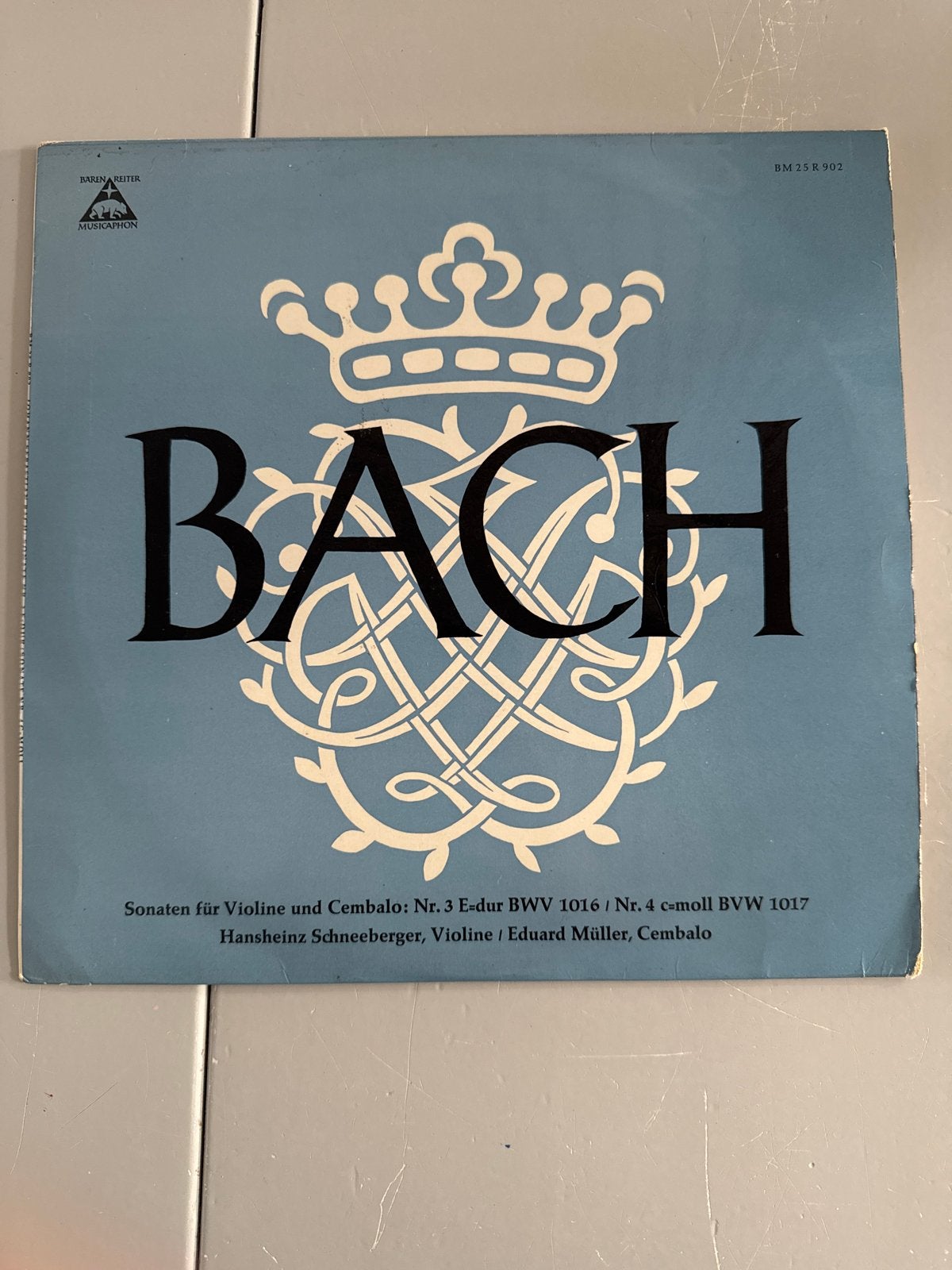 BACH Sonaten voor Viool en Cembalo - Hansheinz Schneeberger, Ophalen, Kamermuziek, Gebruikt, Barok