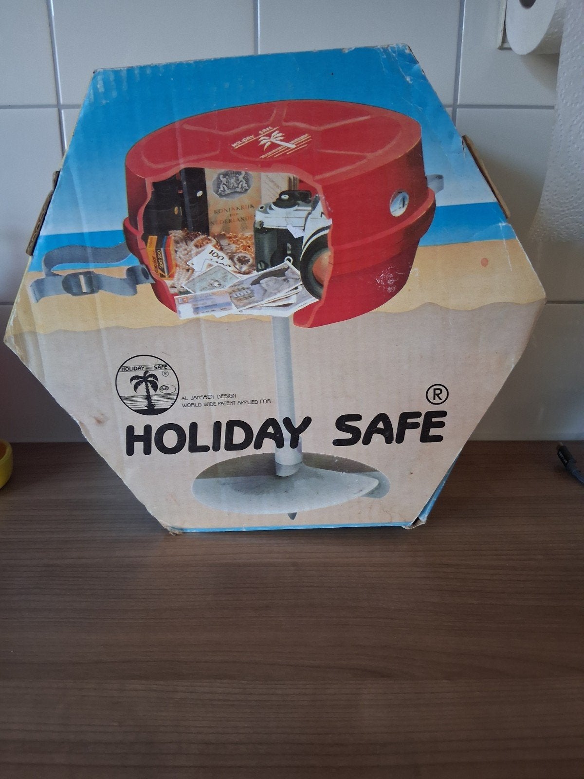 Vintage retro vakantie Safe Draagbare strand kluis, Ophalen of Verzenden, Nieuw