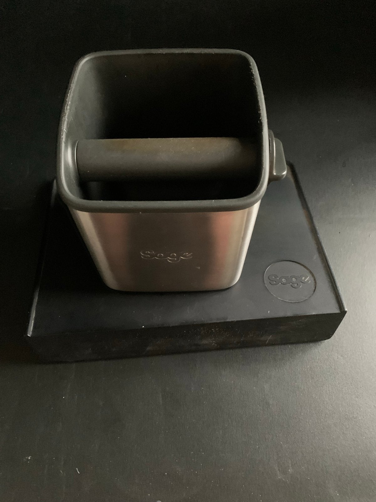 Sage Koffie Afklopbak - RVS met rubberen stang, Ophalen of Verzenden, Gebruikt