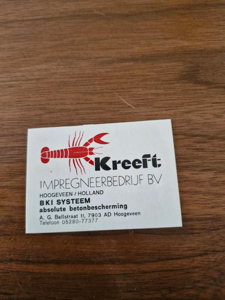 7989 Sticker Kreeft Impregneerbedrijf b.v. Hoogeveen, Ophalen of Verzenden, Zo goed als nieuw, Sport