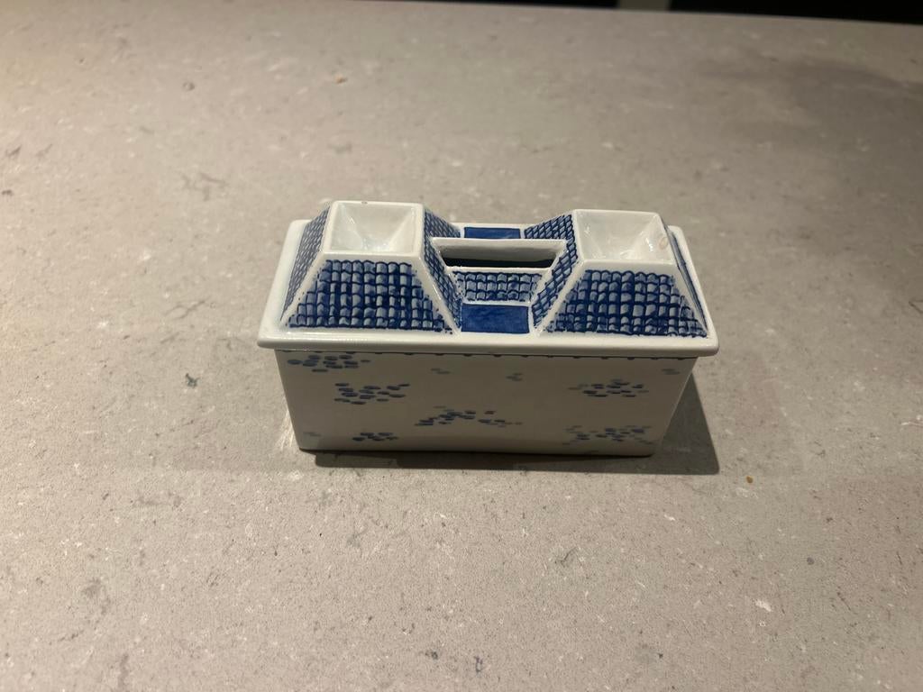 Delfts blauw spaarpot huisje, Antiek en Kunst, Antiek | Porselein, Ophalen of Verzenden