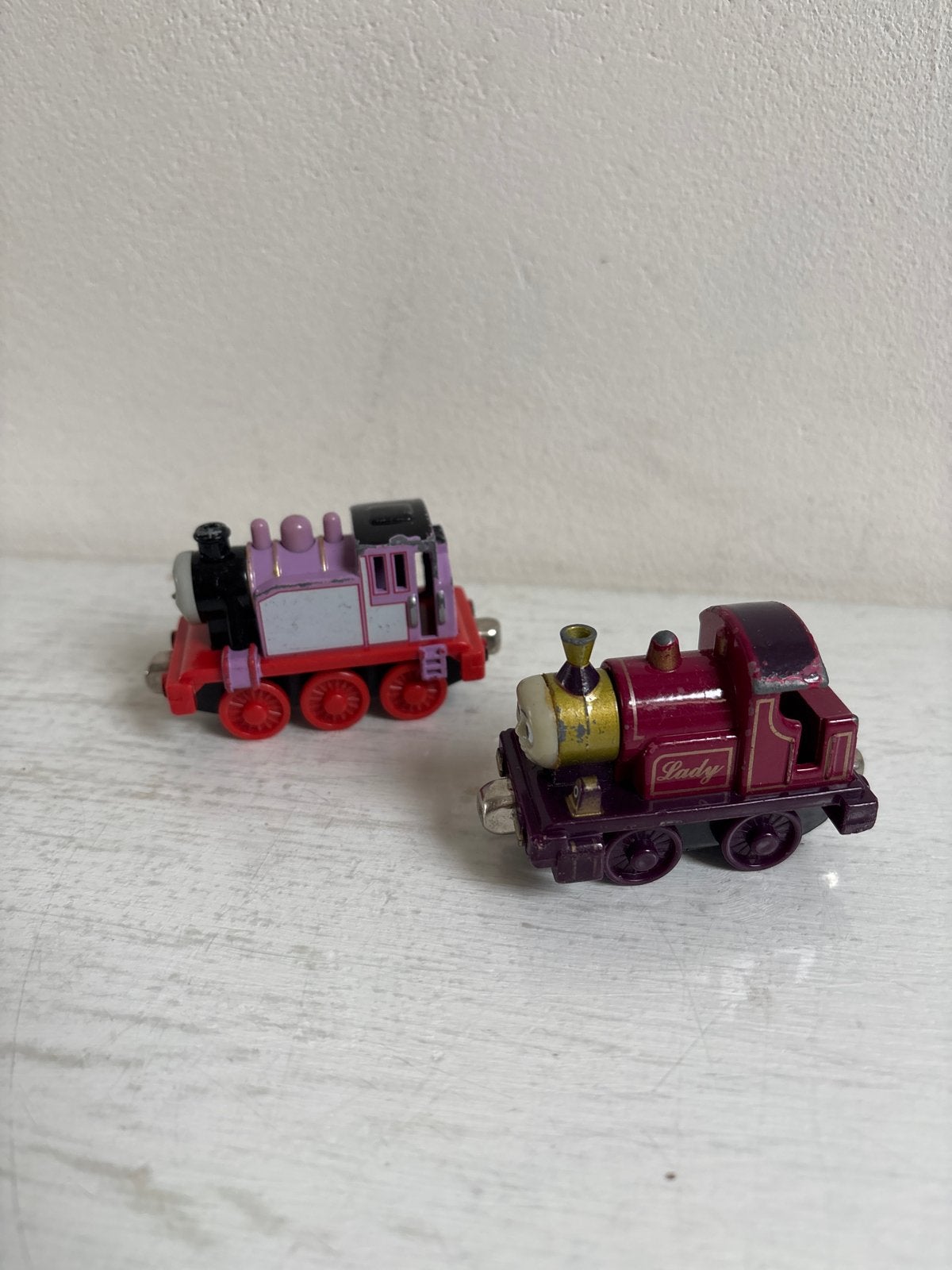 Thomas de Trein: Lady en Rosie locomotieven, Ophalen of Verzenden, Gebruikt