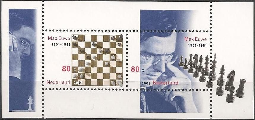 Max Euwe blok 1969 XXX. ADV. no.71 G., Verzenden, Na 1940, Postfris