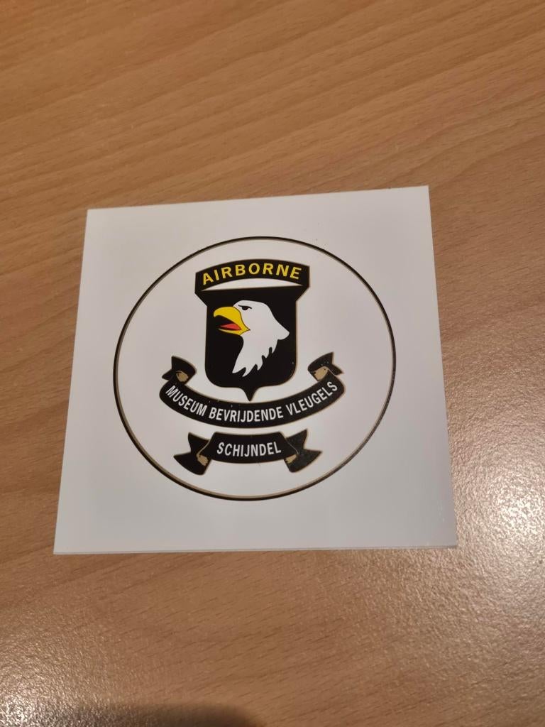 Sticker Airborne  - afmeting: 10 x 10 cm, Verzenden, Landmacht, Nederland