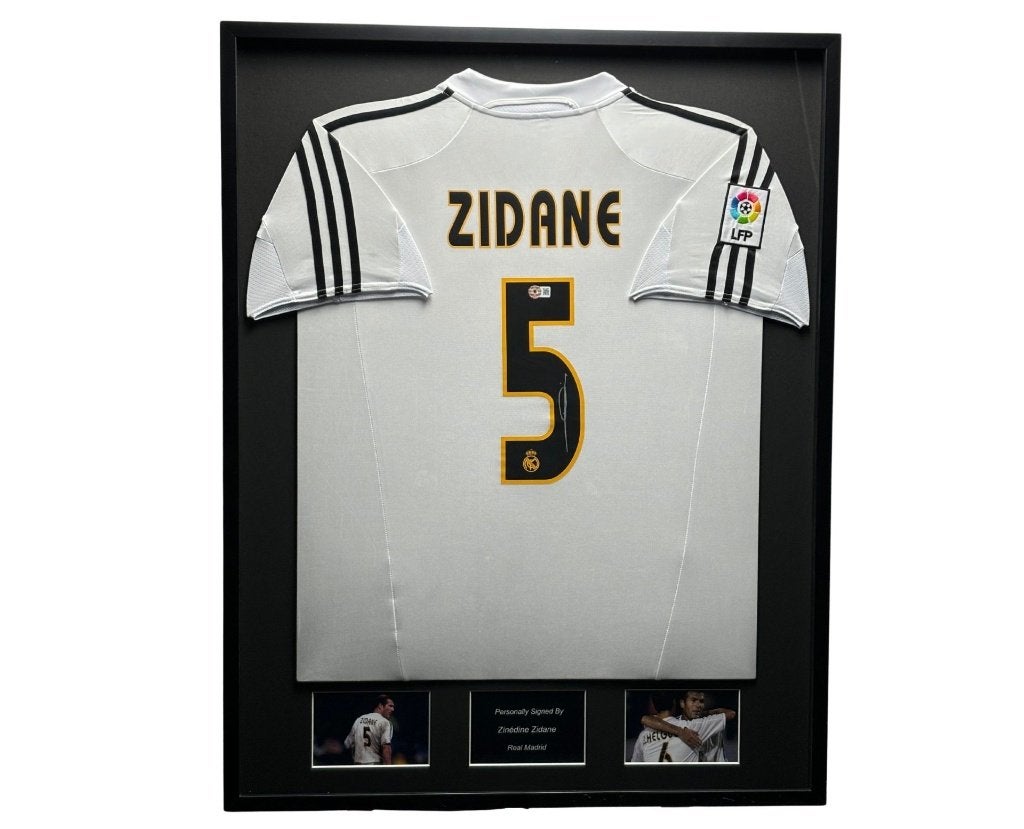 Zinedine Zidane Real Madrid 04/05 ingelijst thuis shirt, Buitenlandse clubs, Soccersignings.nl, Shirt, Nieuw