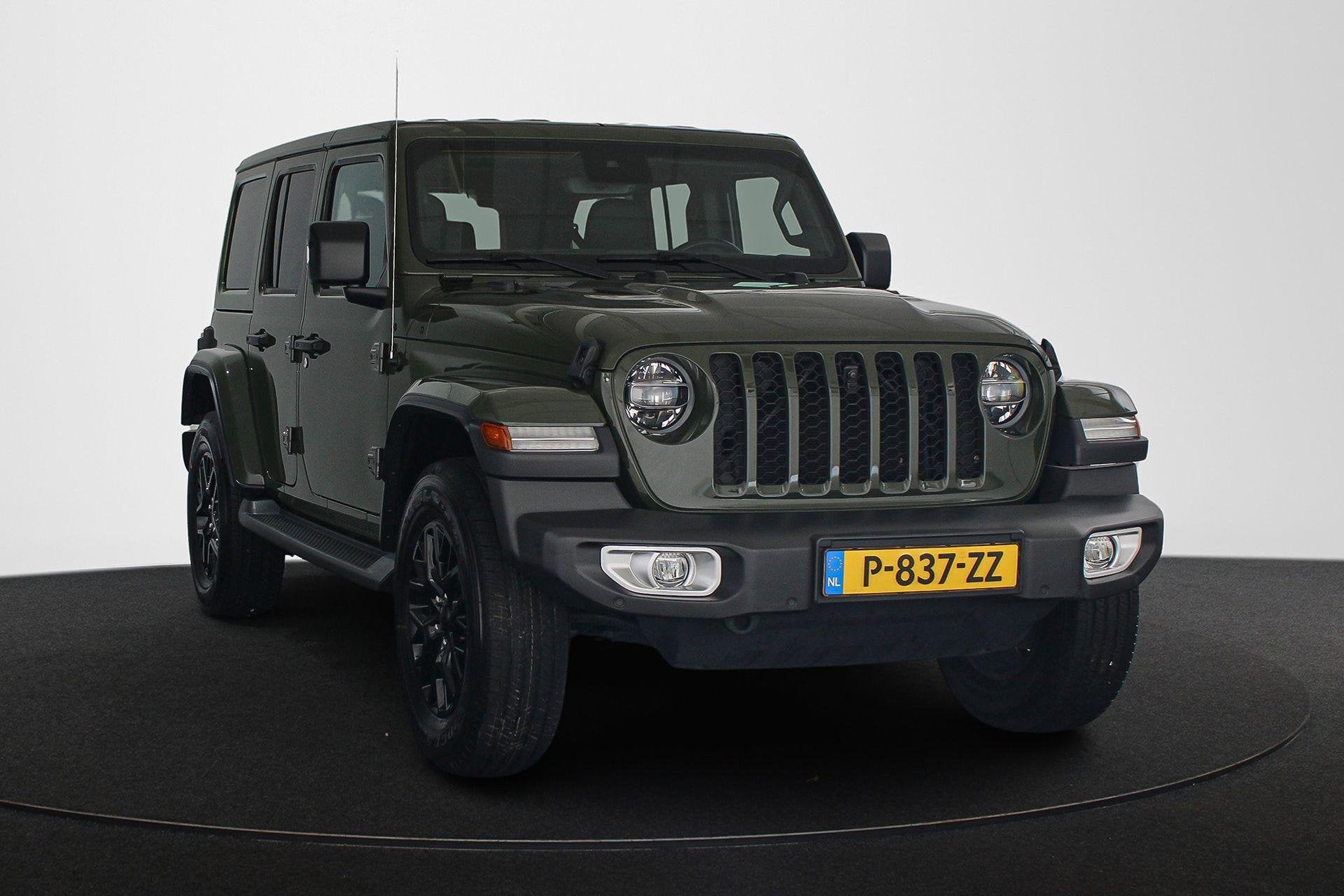 Jeep Wrangler Unlimited 4xe 380 Sahara NL Auto Leder Stoel-S, Auto's, Jeep, Automaat, Automatische klimaatregeling, 4 cilinders