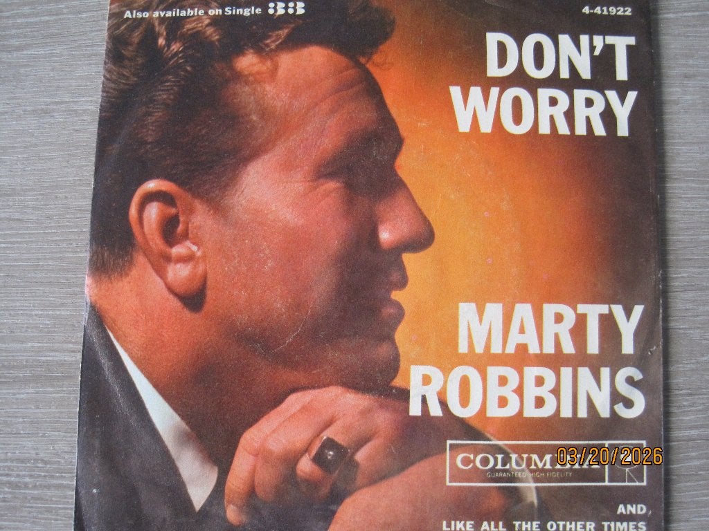 Marty Robbins   -   Don't worry, Fotohoes, 7 inch, Ophalen of Verzenden, Zo goed als nieuw