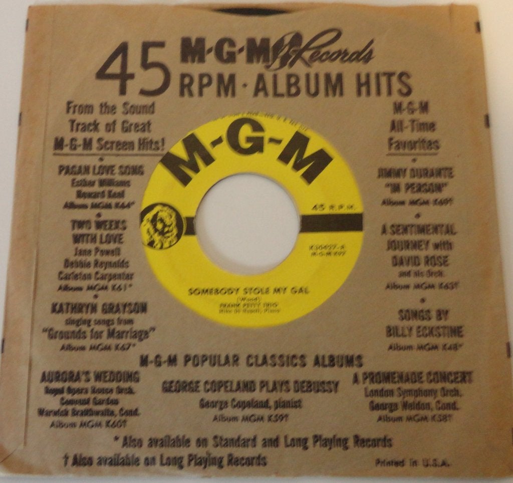 Frank Petty Trio > Somebody stole my gal, Ophalen of Verzenden, Gebruikt, 7 inch, Pop
