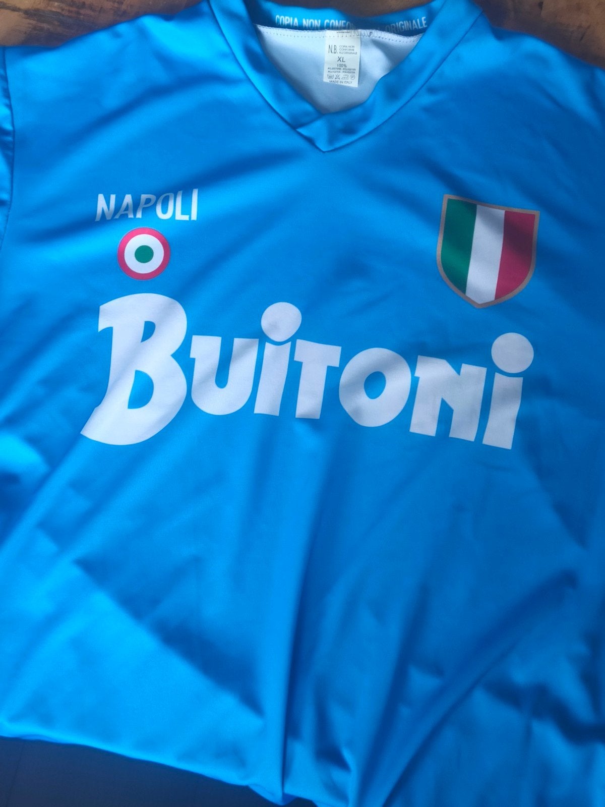 Maradona Napoli shirt jaren '80 - Zo goed als nieuw, Maat L, Ophalen of Verzenden, Zo goed als nieuw, Shirt