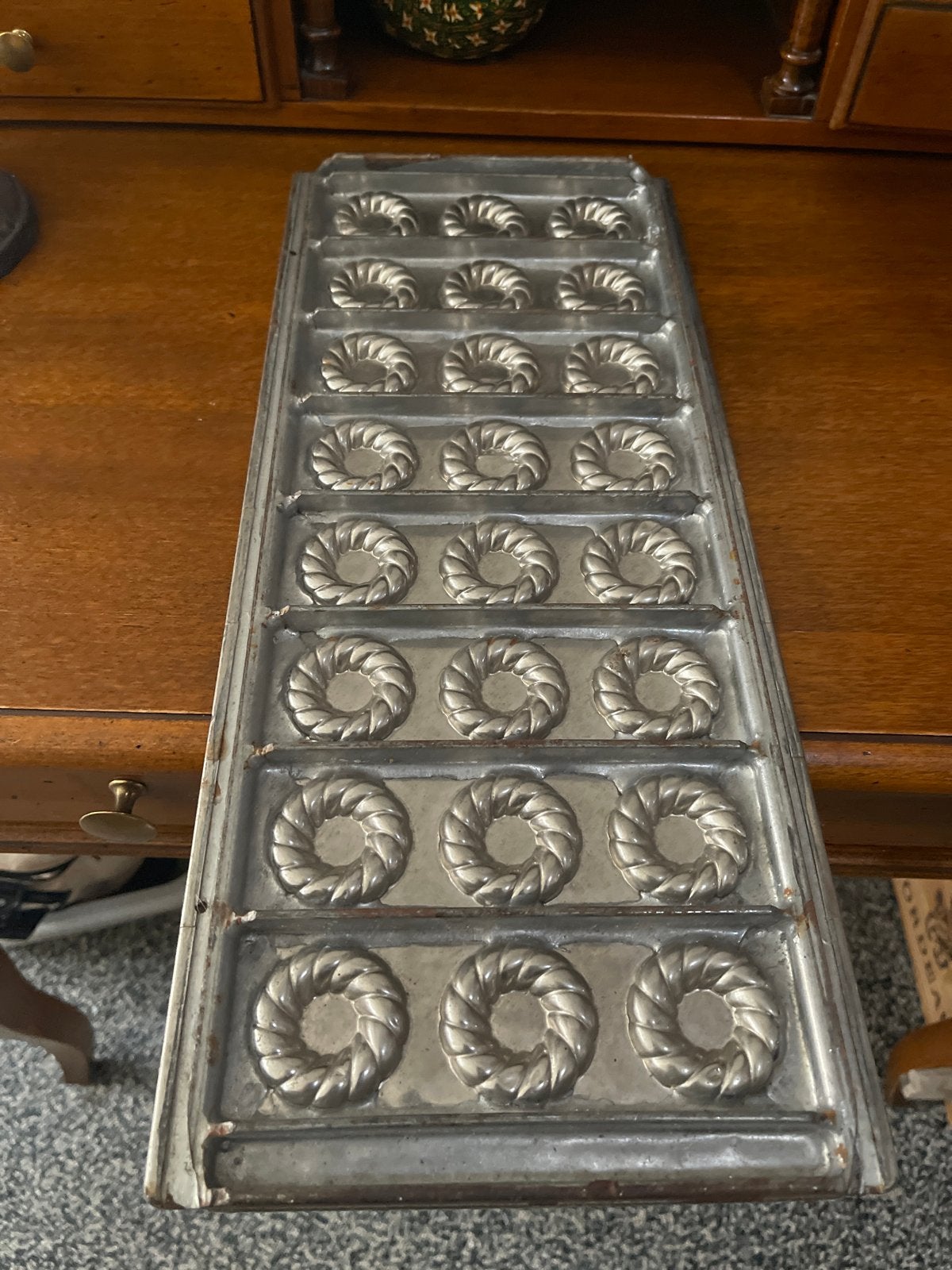 Antieke Bakvorm voor 24 Kleine chocolaatjes /Koekjes, Antiek en Kunst, Ophalen of Verzenden