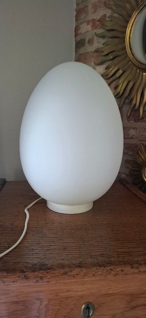 Design tafellamp " Domec Luminaires " -  jaren '70, Mid-Century modern, Ophalen of Verzenden, Minder dan 50 cm, Glas