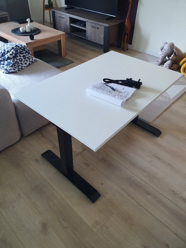Euroseats elektrisch verstelbaar zit-sta bureau, Ophalen, Zit-sta bureau, Elektrisch, 120 cm