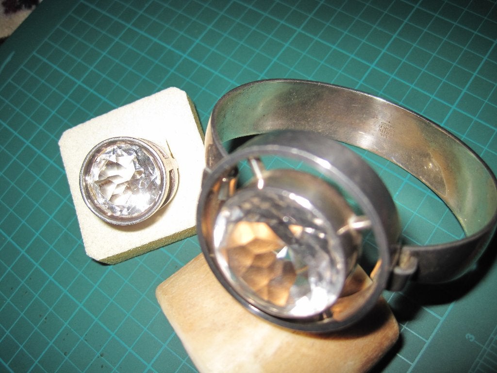 NIELS ERIK Denmark sieraden set met bergkristal zeldzaam, Ophalen, Zilver, Armband, Met edelsteen