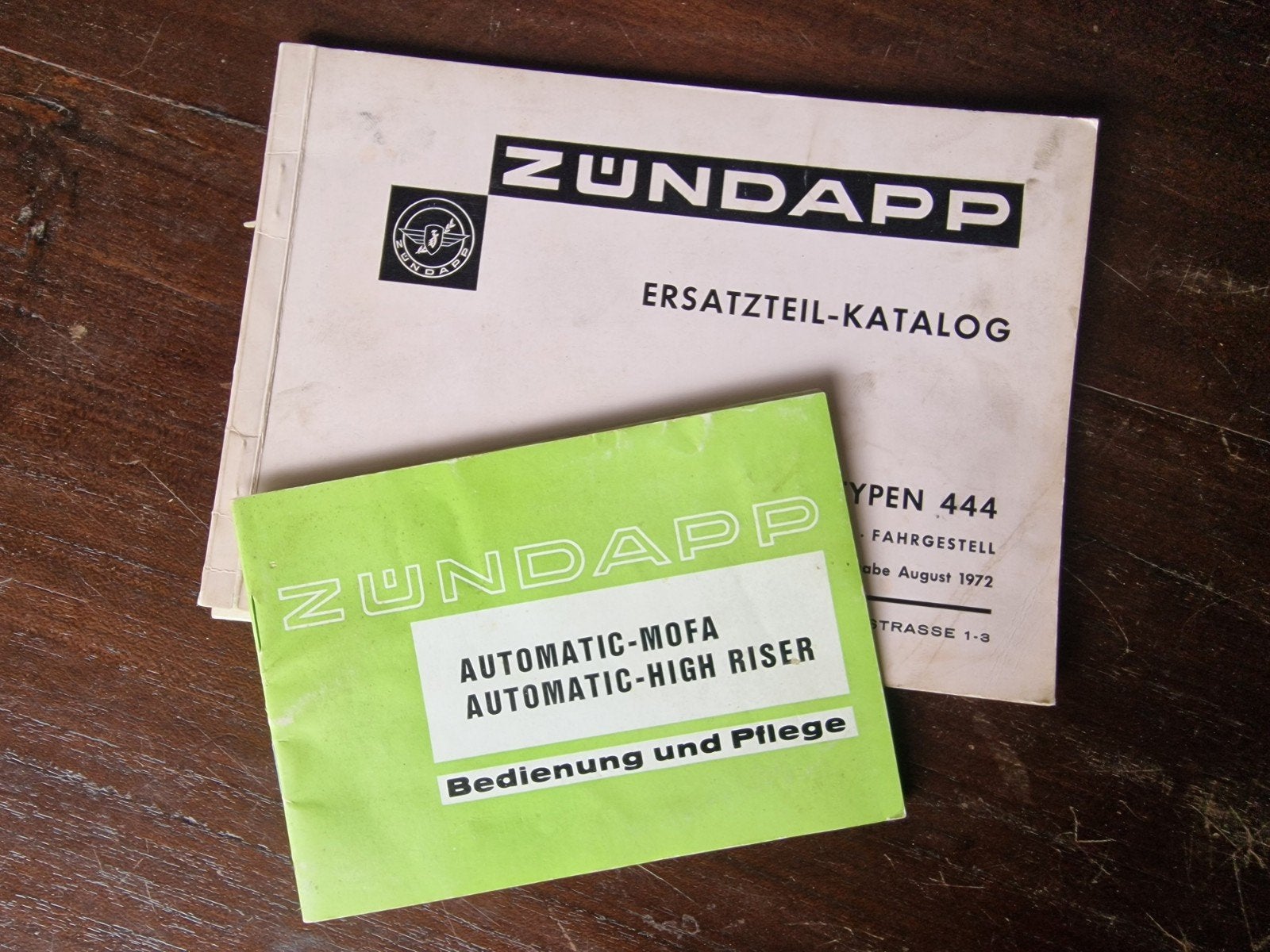 Zundapp handleidingen en onderdelencatalogus (1972), Ophalen of Verzenden, Gebruikt, Overige typen
