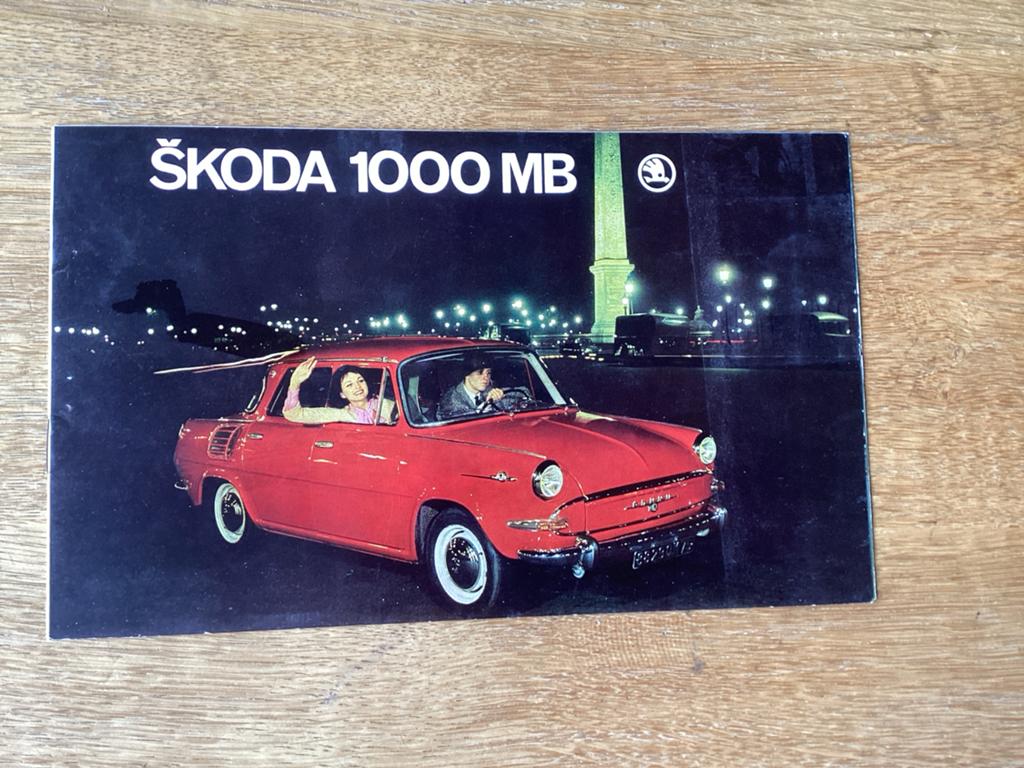Skoda 1000 MB Brochure - Origineel uit de jaren '60, Ophalen of Verzenden, Gelezen, Overige merken
