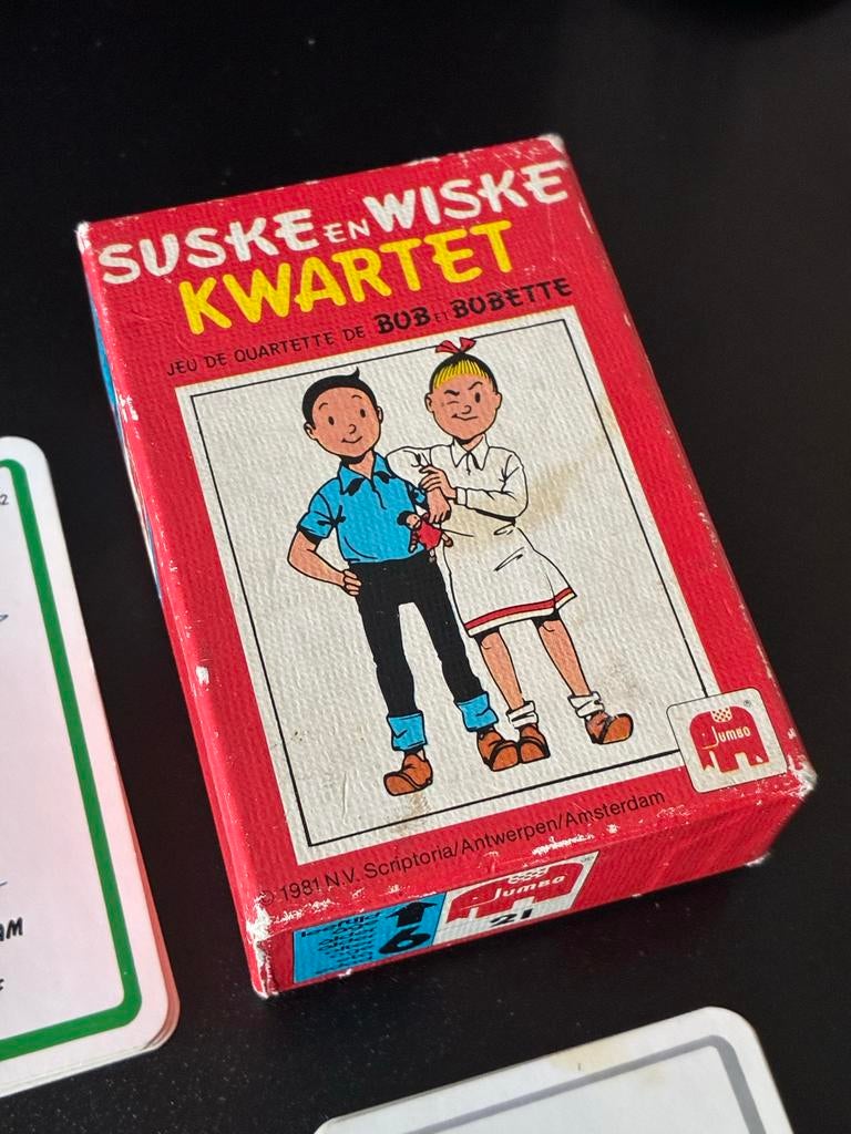 Suske en Wiske Kwartetspel - Compleet en in goede staat, Drie of vier spelers, Ophalen of Verzenden, Gebruikt