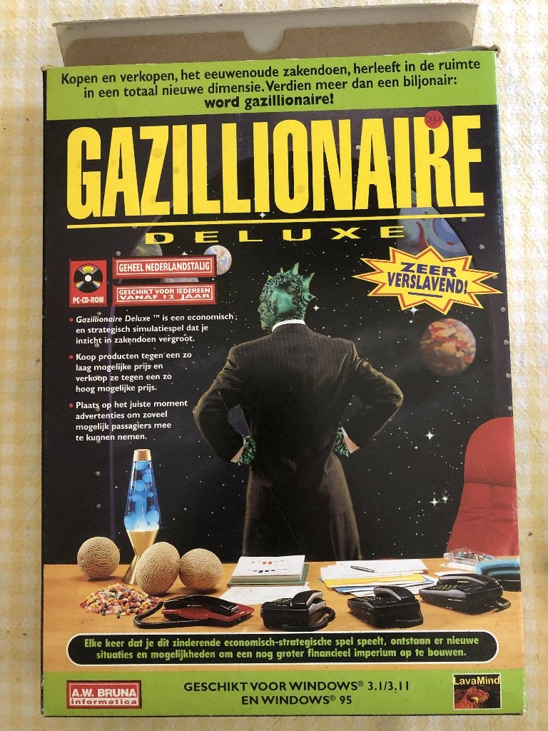 Gazillionaire Deluxe CD + doos + handleiding game, Spelcomputers en Games, Games | Pc, 1 speler, Racen en Vliegen, Ophalen of Verzenden