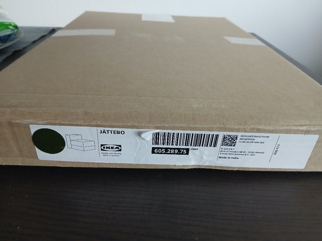 Ikea JÄTTEBO Hoes 1-zits module, Samsala donker geel-groen., Dekbedovertrek, Ophalen of Verzenden, Groen, Nieuw